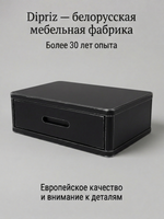 Тумба прикроватная, 47х29х15, Мелания, подвесная, с ящиком, черный, массив березы, Dipriz