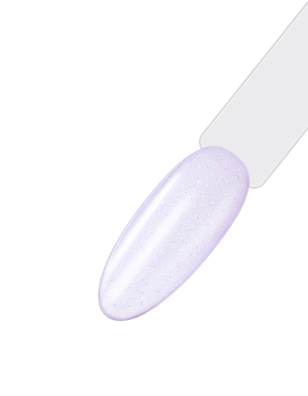 IQ Beauty Лак-тинт с AHA-кислотами для естественного сияния и укрепления Glossy Tint Nails, 12,5 мл Прозрачный лиловый с серебряным мерцанием
