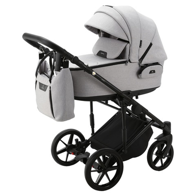 Детская универсальная коляска Adamex ZICO Z-TK1 (3в1) - Светло - серый