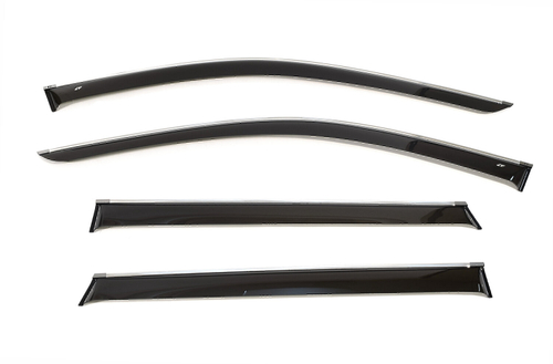 Дефлекторы боковых окон Cobra Tuning на Haval F7 2019 хромированный молдинг арт.H60519CR