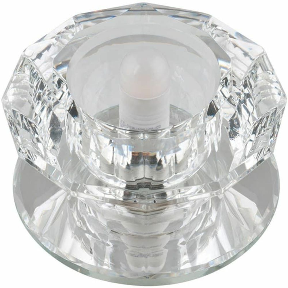 DLS-F107 G9 GLASSY/CLEAR Светильник декоративный встраиваемый ТМ Fametto, серия Fiore. Без лампы, цоколь G9. Основание стекло, цвет зеркальный. От