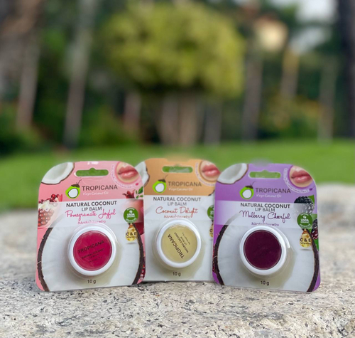 Бальзам для губ на основе масла кокоса Гранат Natural Coconut Lip Balm Natural Pomerganate Joyful Tropicana