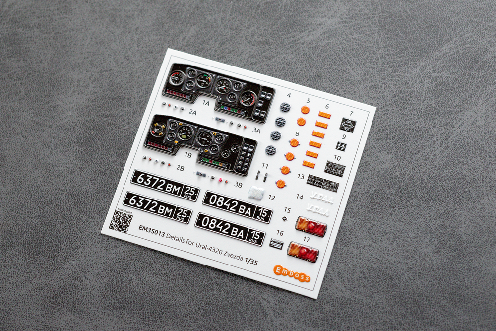 Ural-4320 details set for Zvezda 3654 1/35