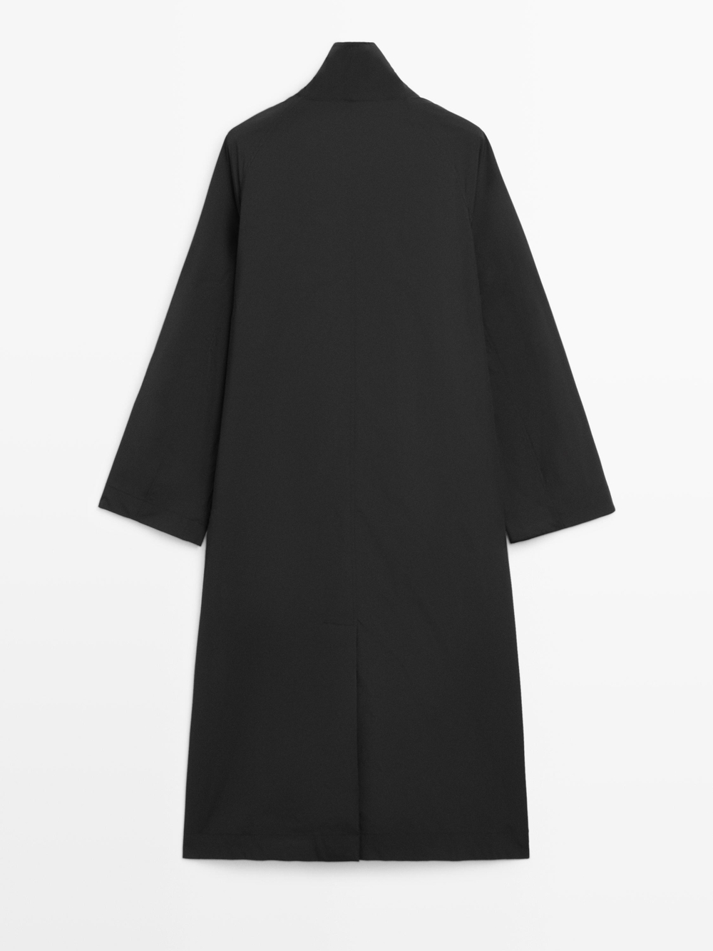 Massimo Dutti Двубортный тренч, черный