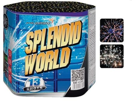 Батарея салютов "Splendid World" SB-13-01 13 залпов * 1.2"  (1/10)