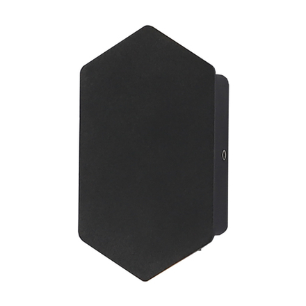 Уличный светодиодный настенный светильник 1х2Вт, 156лм, 3000К, IP54, алюминий, чёрный
