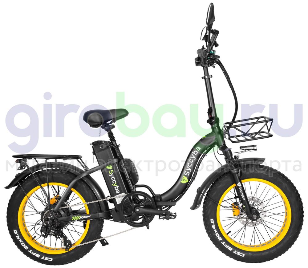 Электровелосипед Syccyba F11 Pro 2025 года (48V/15Ah) - Жёлтый обод фото №9