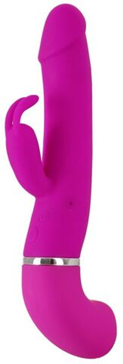 Лиловый вибратор-кролик с функцией сквирта Cumshot Rabbit Vibrator - 24 см. (Цвет: лиловый)