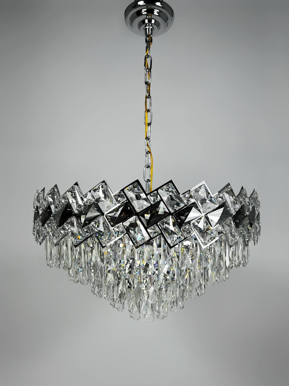 Люстра подвесная Lanbos, 11 ламп Е14, до 440 Вт, до 25 кв м, хром