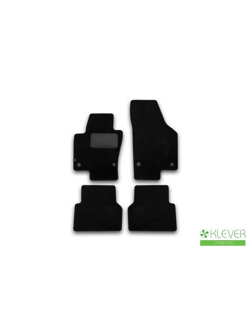 Коврики в салон для VOLKSWAGEN Tiguan, 2007-2011, 2011-2016, кроссовер, 4 шт. (текстиль) KLEVER02512101210KH
