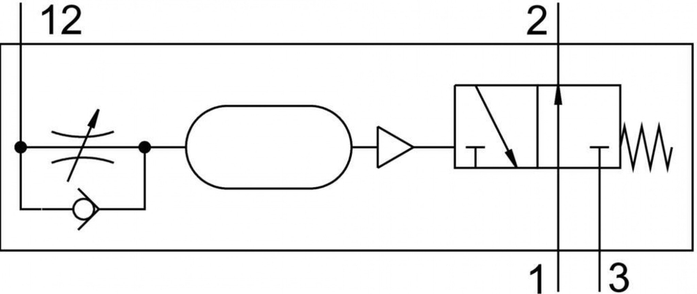 Клапан задержки времени Festo VZOB-3-1/4