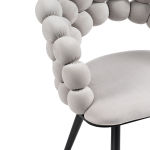 Стул на металлокаркасе Woodville Ball gray, black, ножки черные