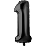 Шар фольгированный Цифра 1 66 см (Черный)