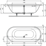 Акриловая ванна Ideal Standard 180x80 E106801 CONNECT AIR