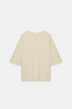 ZARA ТОП С РУКАВАМИ «ЛЕТУЧАЯ МЫШЬ», ПЕСОЧНЫЙ