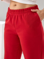 Костюм с брюками КБфп-584/принт-красный-п