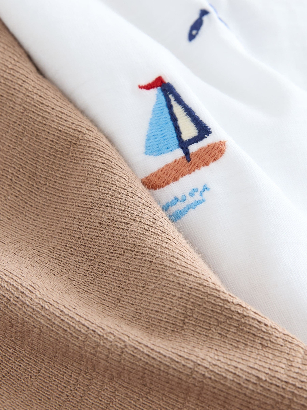 Поло и шорты в комплекте для мальчика Next AG8-738, Белый, Коричневый