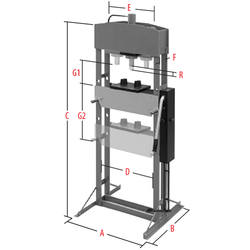Пресс гидравлический 10т настольный с ручным приводом GTE