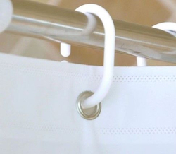 Штора для ванной комнаты и туалета тканевая занавеска для душа 180*180 см "Узор серебро"