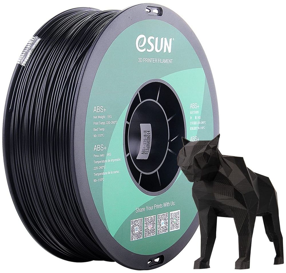 Пластик для 3D-печати ESUN ABS+175B1 черный