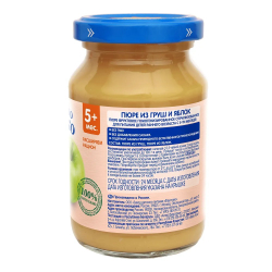 Пюре из груш и яблок 190г "Бабушкино лукошко"