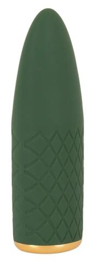 Зеленый мини-вибратор Luxurious Mini Vibrator - 11,5 см. (Цвет: зеленый)