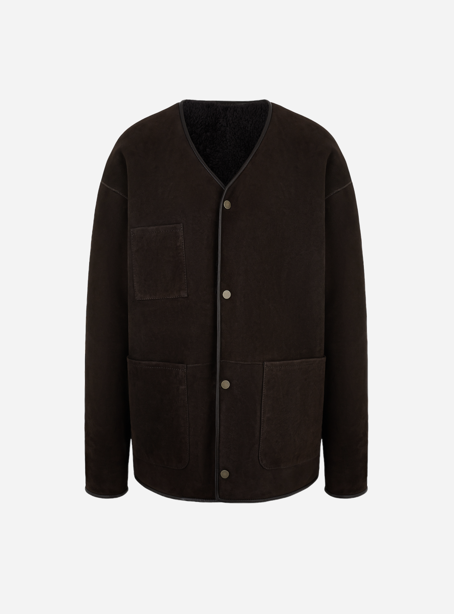 Двусторонняя дубленка Bohemian Minimalist Brown Suede