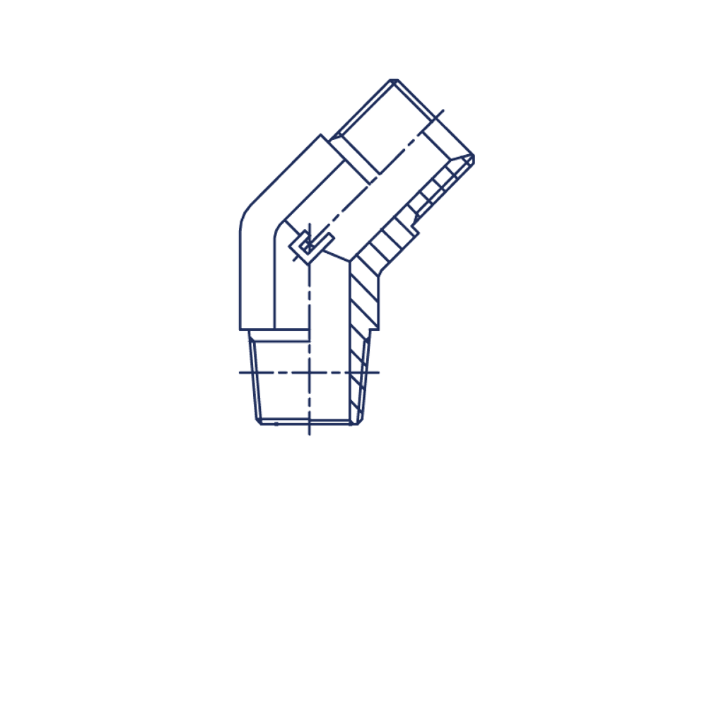 Соединение P45 BSPT 1/2 - BSP 1/2