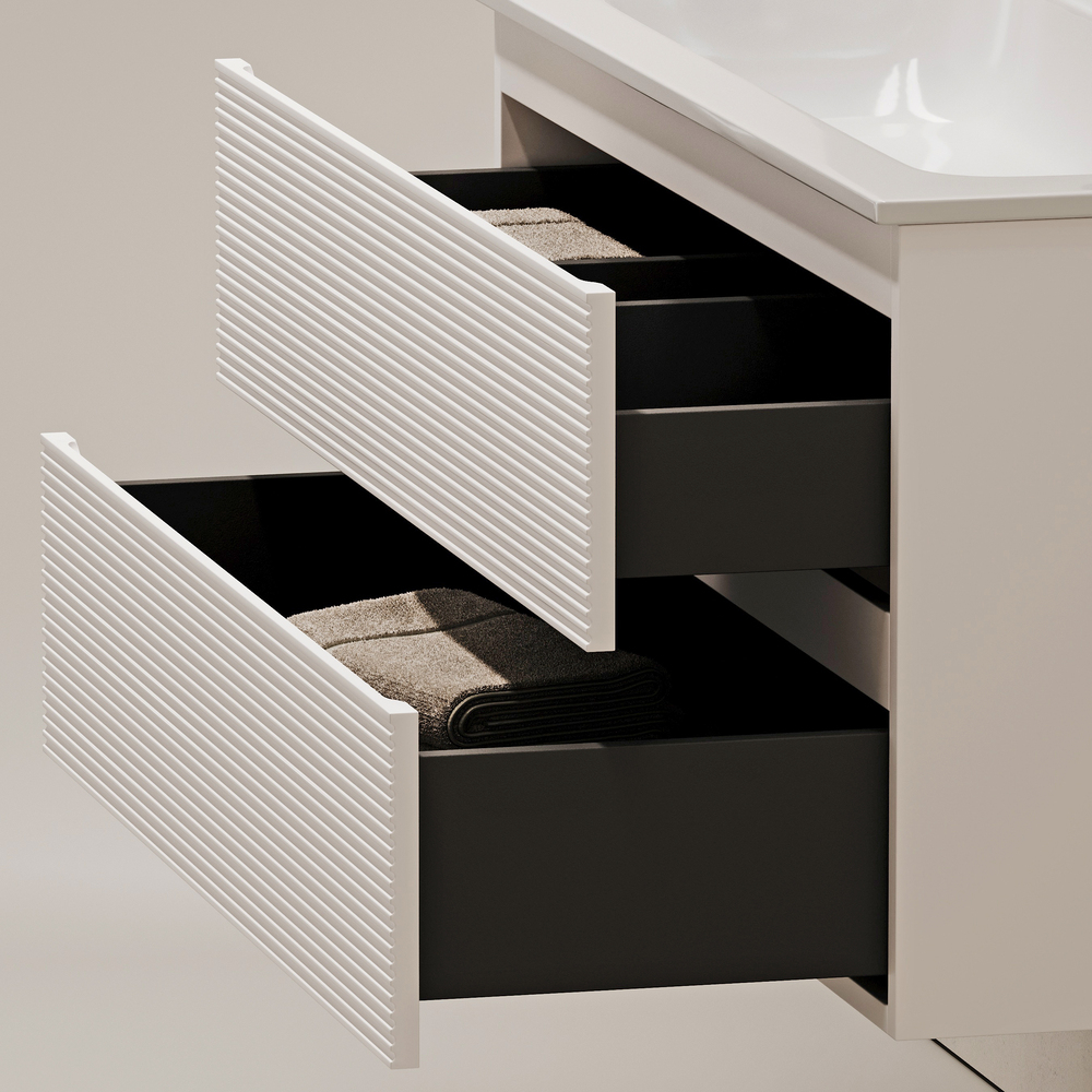 Тумба подвесная под раковину левая Sancos Folk, Bianco 995х445х500