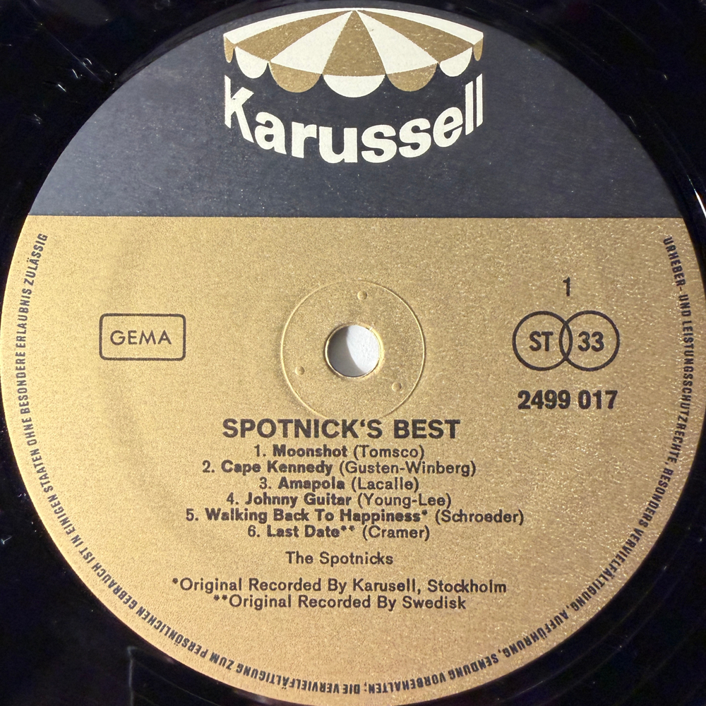 The Spotnicks ‎– Spotnick's Best (Германия 1971г.) Т