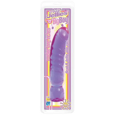 Фиолетовый фаллоимитатор Big Boy Dong Crystal Purple Jellie - 29,5 см. (Цвет: фиолетовый)