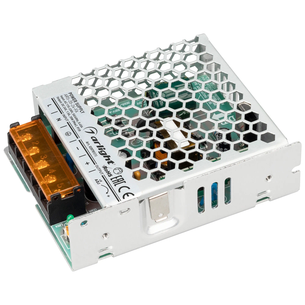 Блок питания ARS-35-24-FA (24V, 1.5A, 35W) (Arlight, IP20 Сетка, 3 года) 028781(1)