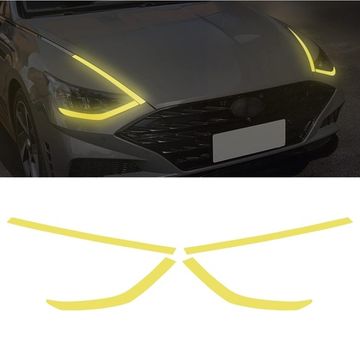 Цветная плёнка для ДХО Hyundai Sonata 2019-2023 жёлтая