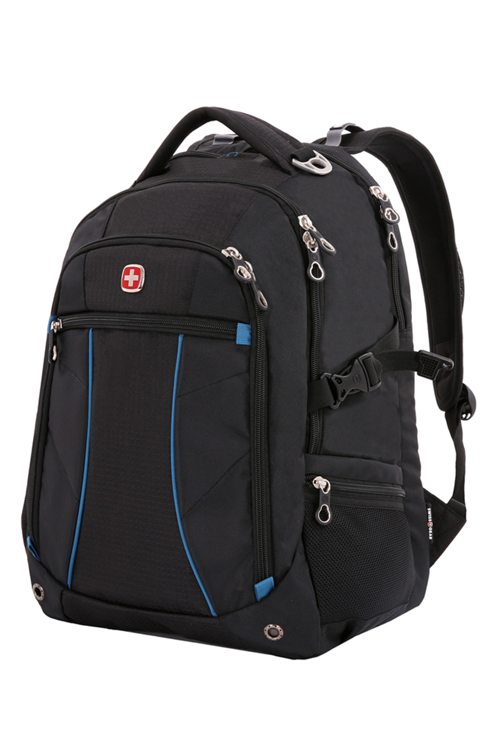 Вместительный прочный качественный с гарантией швейцарский чёрный большой городской рюкзак 36x19x47 см (32 л) SWISSGEAR SA3118203408