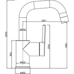 Смеситель для раковины Swedbe Diana 1011B Черный матовый