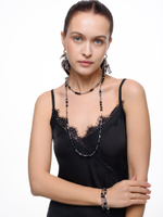 Браслет "Cub black globule" Silver