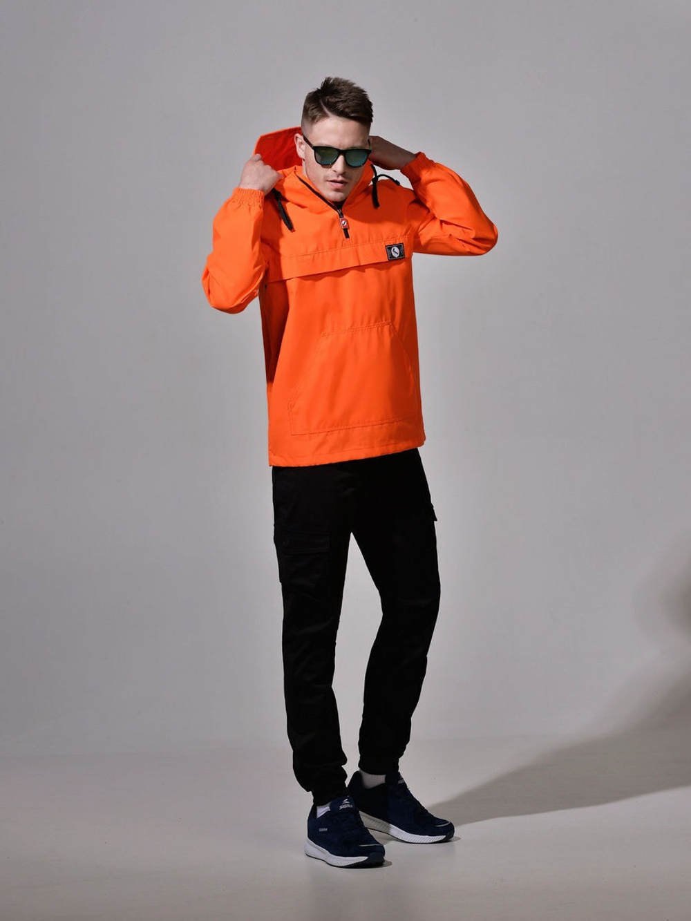 Анорак мужской без утеплителя оранжевый Город Горький