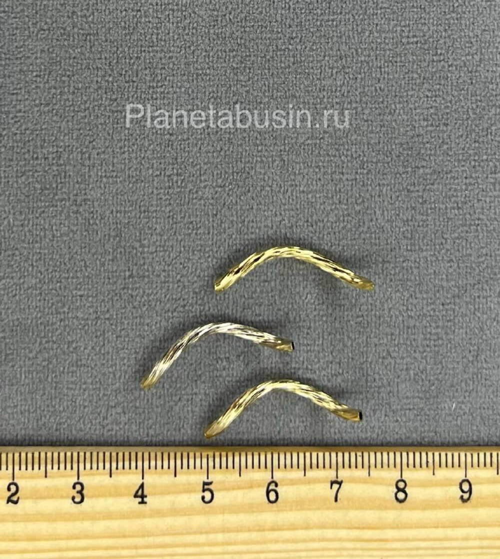 Бусина трубочка изогнутая (Китай) 1340