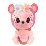 Резинки для волос силиконовые 100шт «МАРМЕЛАДКИ», мишка, цвет нежный микс, 17*11,5см