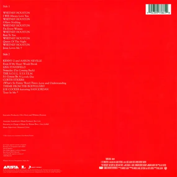 Whitney Houston – The Bodyguard (Original Soundtrack Album) Red LP