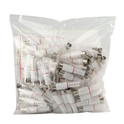 Разъем ЭРА R-TV04 штекер TV без пайки цвет белый упаковка 100 шт | Разъёмы, переходники, ТВ делители