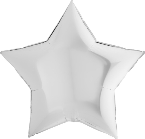 Фольгированный шар Звезда белый 91 см