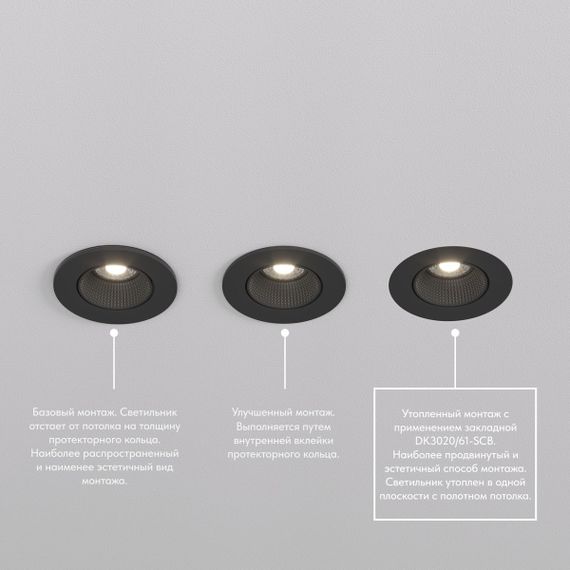 Встраиваемый светильник Denkirs Rodvig DK3061-BK+WH