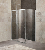 Душевой уголок BelBagno Unique 135х90 UNIQUE-AH-1-120/135-90-C-Cr профиль Хром стекло прозрачное