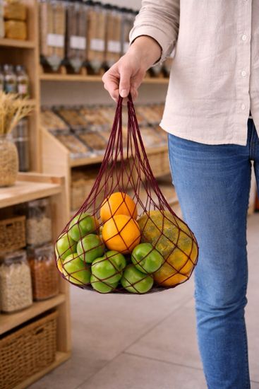 Авоська средняя (6 литров), бордовая