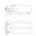 Смеситель для ванны и раковины 35k MIXLINE MLSS36-02 "Steel Kit" НЕРЖ