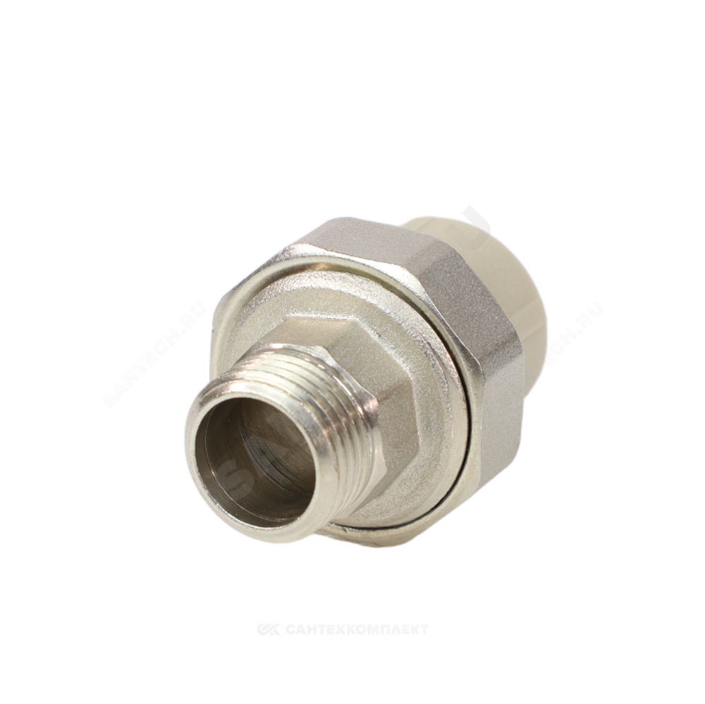 Муфта PP-R комбинированная разъемная серая Дн 25х1/2" НР VALFEX 10156115Г
