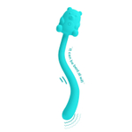 Аквамариновый универсальный гибкий вибратор - 13,3 см. (Цвет: аквамариновый)