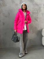 Куртка весенняя удлиненная с капюшоном