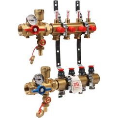 Комплект коллекторного узла Giacomini с динамич. регулир. расхода 1 x 18 /4 выс. расх., R553FKDB124